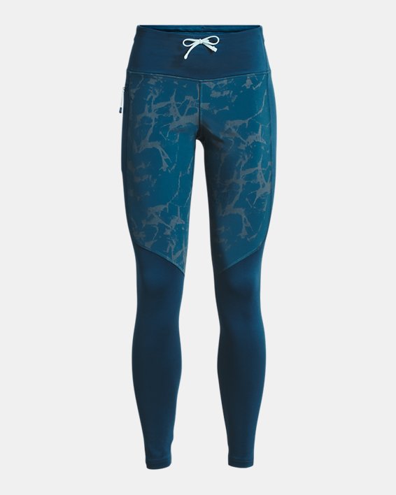 Women's UA OutRun The Cold Tights, Blue, pdpMainDesktop image number 8